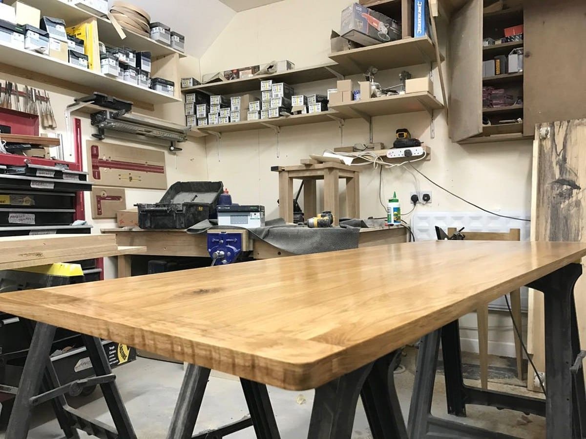 Bespoke timber work being prepared in the workshop